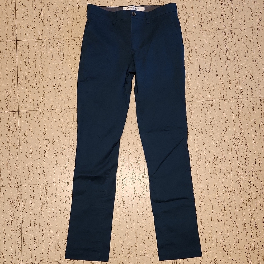 Lacoste Navy Blue Slim Fit Casual Dress Chino Pants